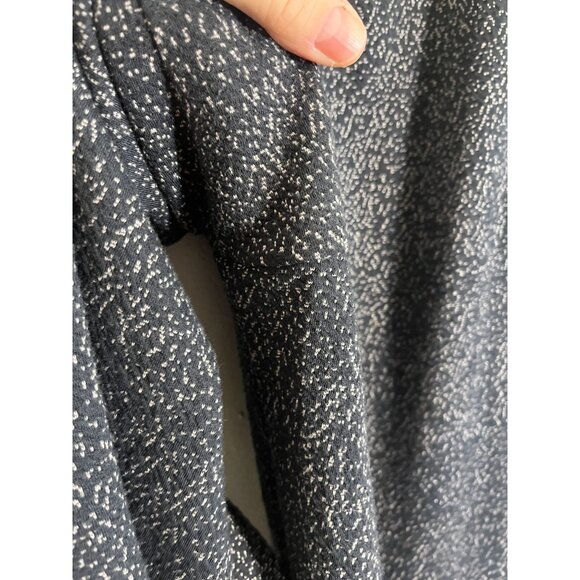 Lands End Polka Dot Sport Knit Pant Black L Active Straight Leg Preppy Neutral - Picture 5 of 10